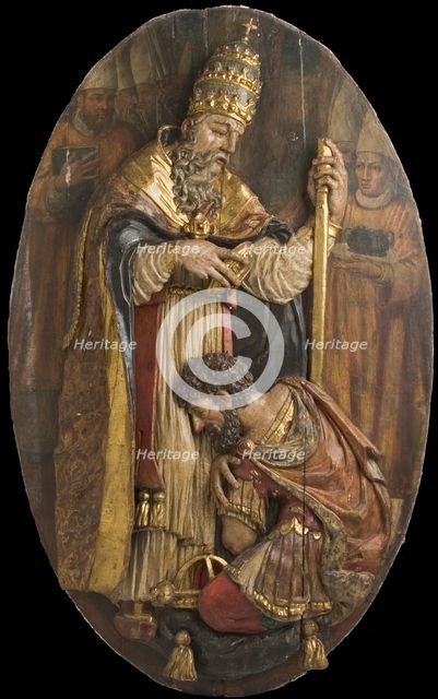 Pope Blessing Constantine (image 1 of 15), 16th century. Creator: Unknown.