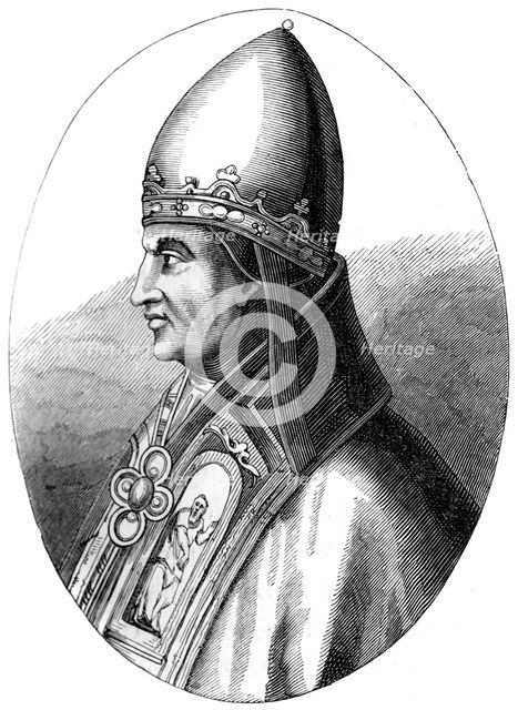 Pope Gregory IX (c1143-1241), 1849. Artist: Unknown