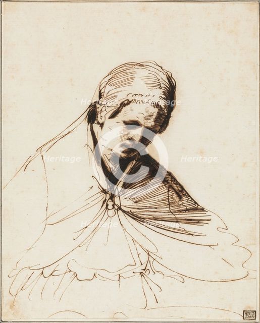 Pope Gregory the Great, between 1646 and 1647. Creator: Guercino.