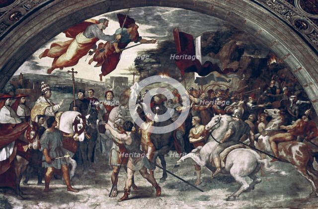 'Pope Leo I, Repulsing Attila', (detail), 1511-14. Artist: Raphael