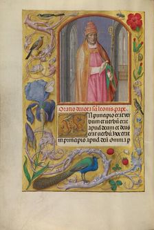 Pope Leo; Spinola Hours, about 1510-1520. Creator: Workshop of Master of the First Prayer Book of Maximilian