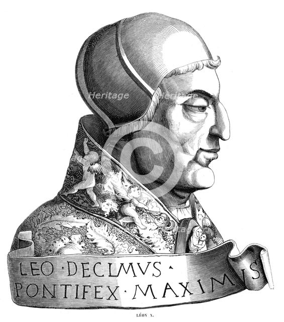 Pope Leo X (1475-1521), 16th century (1849). Artist: Unknown