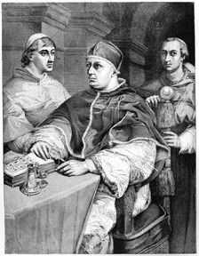 Pope Leo X, Giulio de Medici (the future Pope Clement VII) and Cardinal de Rossi, 1882