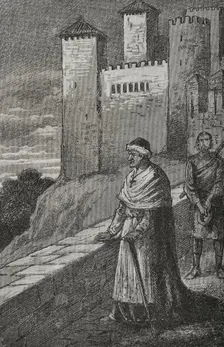 Pope Luna in the castle of Peniscola...in 1411 until his death..., 1890. Creator: Unknown