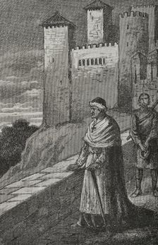 Pope Luna in the castle of Peniscola...in 1411 until his death..., 1890. Creator: Unknown