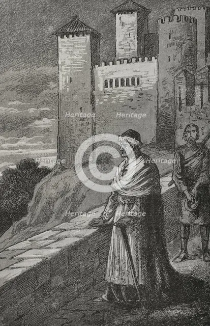 Pope Luna in the castle of Peniscola...in 1411 until his death..., 1890. Creator: Unknown.