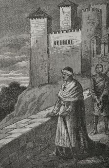 Pope Luna in the castle of Peniscola...in 1411 until his death..., 1890. Creator: Unknown