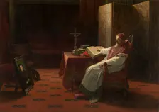 Pope Paul III in front of the Portrait of Luther, 1883. Creator: Vriendt, Albrecht de (1843-1900)