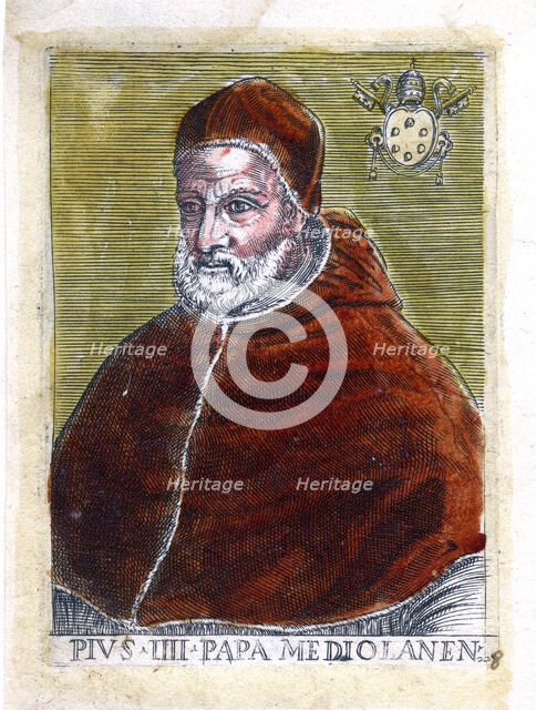 Pope Pius IV. Artist: Unknown