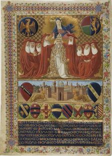 Pope Pius II, frontispiece to a Constitution of the Sienese Church of the Year 1464. Creator: Unknown