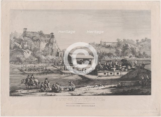 Pope Pius VII on the Saône, 1805. Creator: Jean-Jacques de Boissieu.