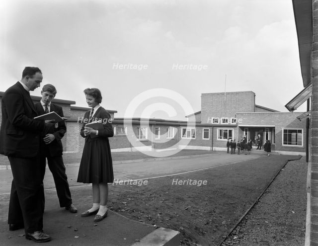 Pope Pius X school, Wath-upon-Dearne, Rotherham, 1959.  Creator: Michael Walters.