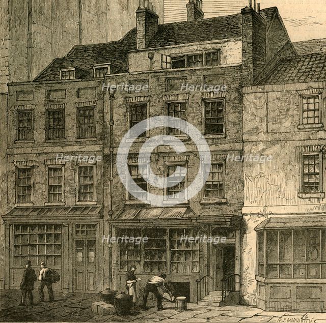'Pope's House, Plough Court, Lombard Street (1860)', (1897). Creator: Unknown.