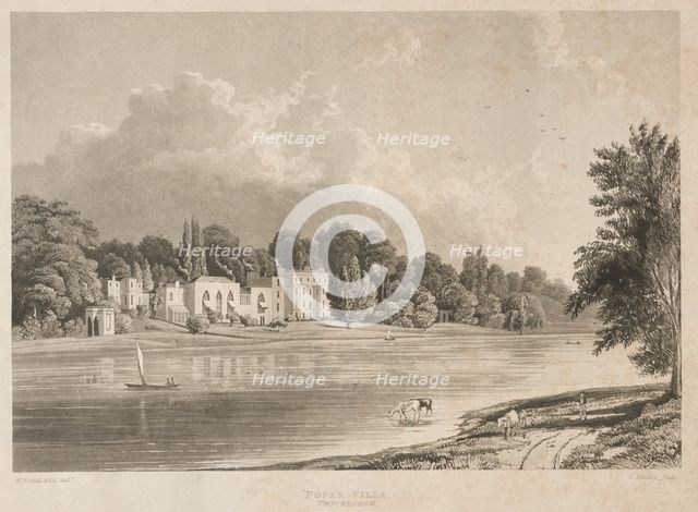 Pope's Villa, Twickenham, 1828. Creator: Charles Bentley (British, 1808-1854).