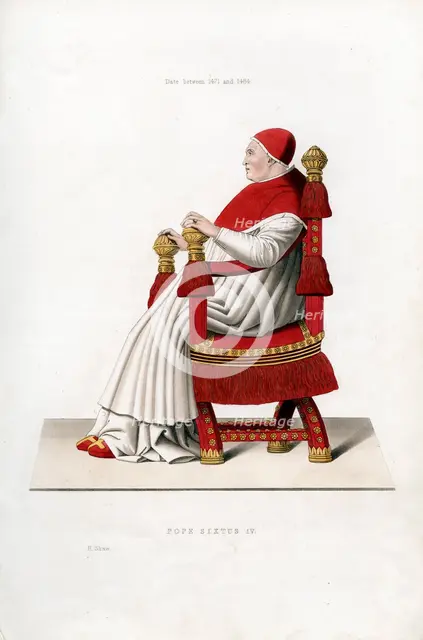 Pope Sixtus IV, 1471-1484, (1843).Artist: Henry Shaw