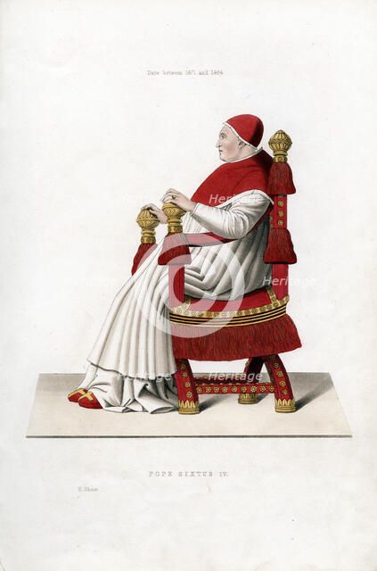 Pope Sixtus IV, 1471-1484, (1843).Artist: Henry Shaw