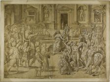 Pope Sylvester Blessing the Emperor Constantine, n.d. Creator: Unknown