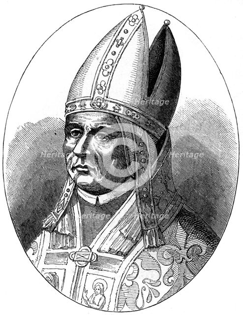 Pope Sylvester I (d335), 1849. Artist: Unknown