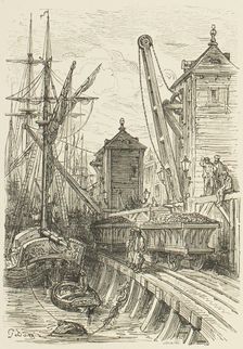 Poplar Dock, 1872. Creator: Paul Jonnard