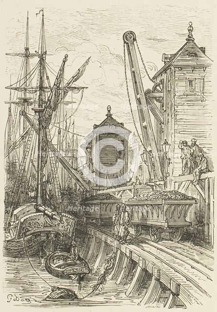 Poplar Dock, 1872. Creator: Paul Jonnard.