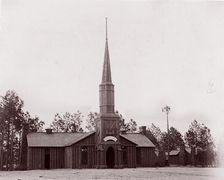 Poplar Grove Church, built by 50th New York Volunteers, 1865. Creator: Tim O'Sullivan