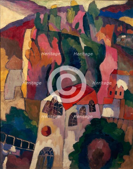 Poplars, 1916. Artist: Lentulov, Aristarkh Vasilyevich (1882-1943)