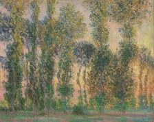 Poplars at Giverny, 1887. Creator: Claude Monet