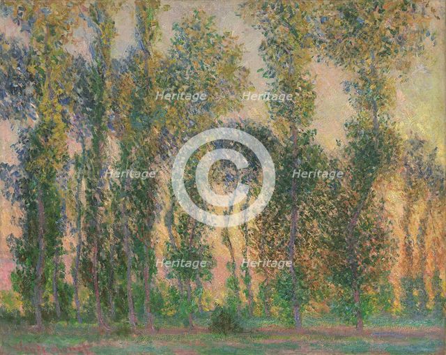 Poplars at Giverny, 1887. Creator: Claude Monet.