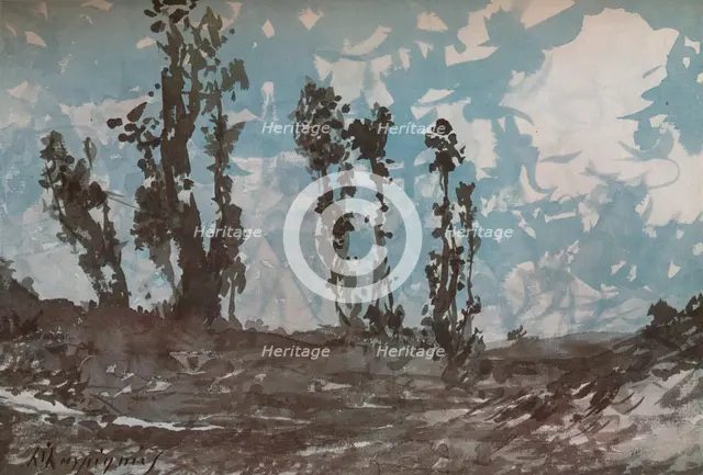 Poplars, c1839-1916, (1924). Artist: Henri-Joseph Harpignies