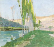 Poplars Growing near a Watercourse. Creator: Sven Richard Bergh