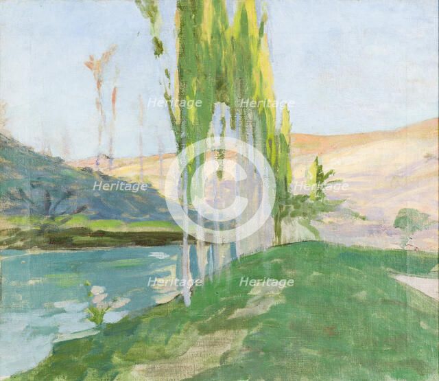 Poplars Growing near a Watercourse. Creator: Sven Richard Bergh.
