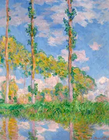 Poplars in the Sun, 1891. Artist: Monet, Claude (1840-1926)