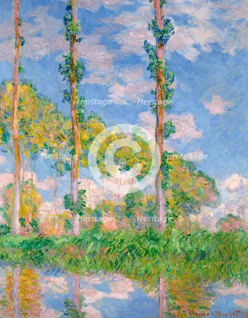 Poplars in the Sun, 1891. Artist: Monet, Claude (1840-1926)