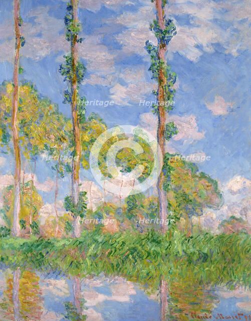 Poplars in the Sun, 1891. Artist: Monet, Claude (1840-1926)