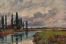 Poplars in the Thames Valley, c19th century, (1938). Artist: Alfred William Parsons