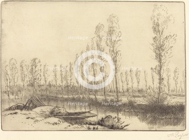Poplars near Amiens (Pres d'Amiens, les tourbieres). Creator: Alphonse Legros.