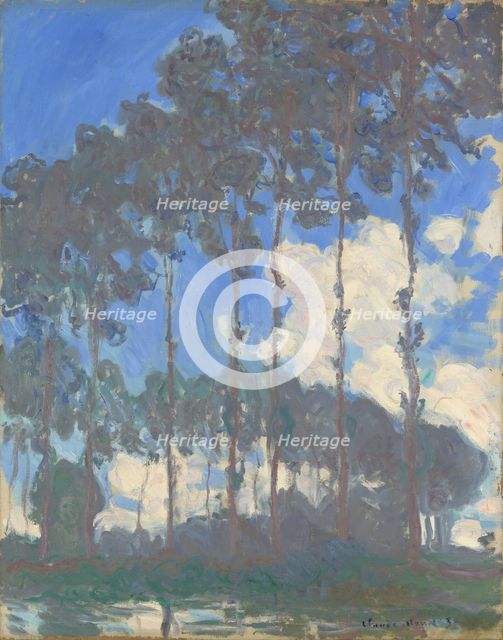 Poplars on the banks of the Epte, 1891. Creator: Monet, Claude (1840-1926).
