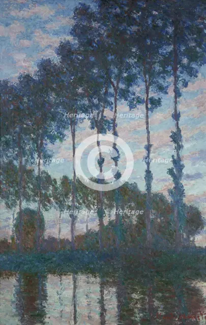 Poplars on the banks of the Epte, Evening effect, 1891. Artist: Monet, Claude (1840-1926)