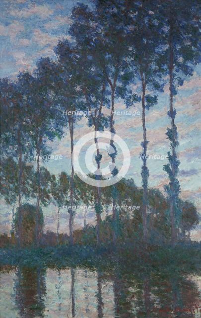 Poplars on the banks of the Epte, Evening effect, 1891. Artist: Monet, Claude (1840-1926)