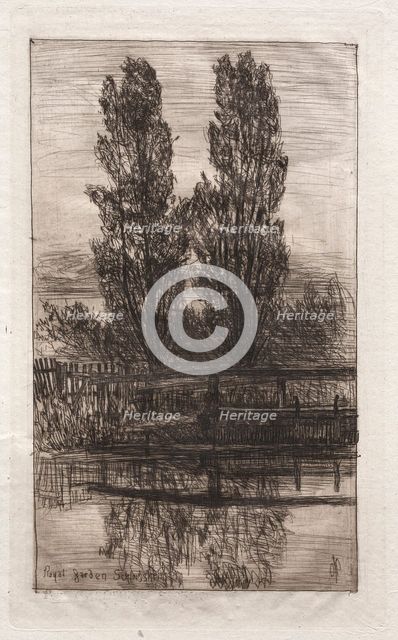 Poplars, Royal Garden, Schleissheim, 1879. Creator: Otto H. Bacher (American, 1856-1909).