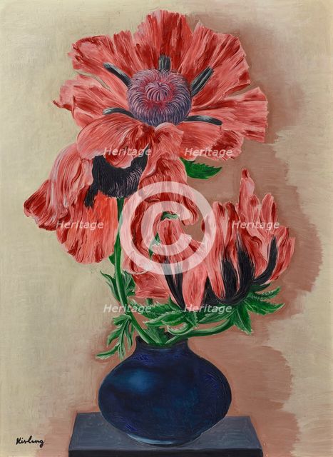 Poppies (Les pavots), 1937. Creator: Kisling, Moïse (1891-1953).