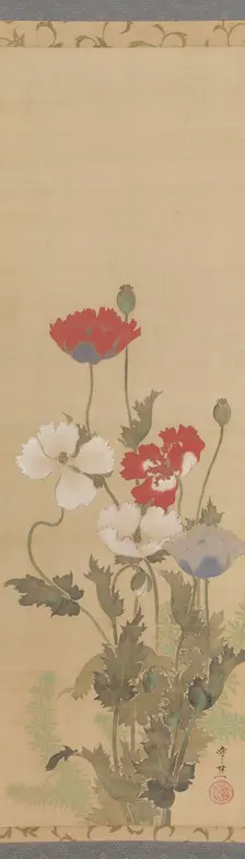 Poppies, mid-19th century. Creator: Suzuki Kiitsu