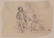 Popping the Question, c1820-1865. Creator: David Claypoole Johnston