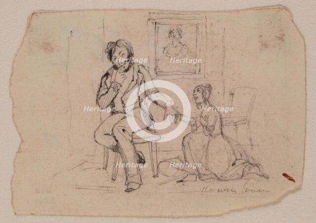 Popping the Question, c1820-1865. Creator: David Claypoole Johnston.