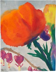 Poppy and Bleeding Heart, c1930. Creator: Emil Nolde