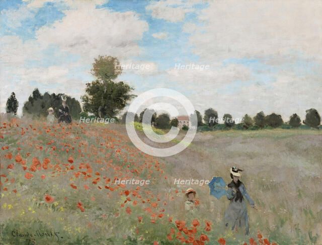 Poppy Field, 1873. Artist: Monet, Claude (1840-1926)