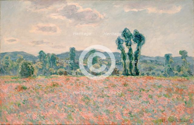 Poppy Field, 1890. Creator: Claude Monet.