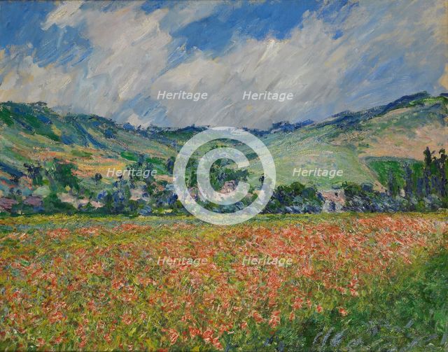 Poppy field at Giverny, 1885. Creator: Monet, Claude (1840-1926).