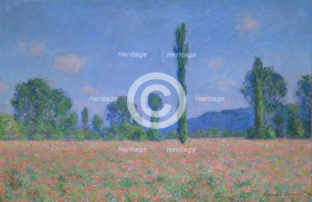 Poppy Field (Giverny), 1890/91. Creator: Claude Monet.