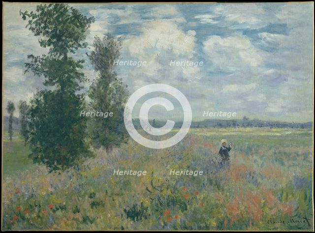 Poppy Fields near Argenteuil, 1875. Artist: Monet, Claude (1840-1926)